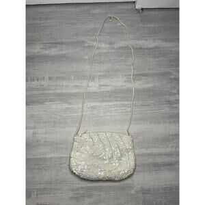 Cute Ivory sequins crossbody purse